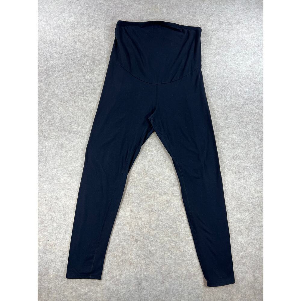 A Glow Maternity Black Knit Leggings Pants Size XL